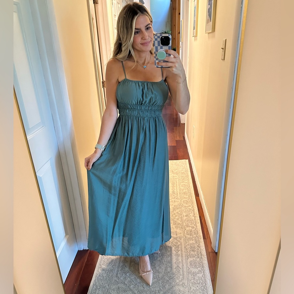 NWT Elegant Teal Maxi Dress